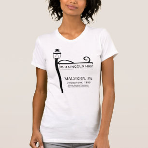 PA de Malvern - Vieux T-shirt de route de Lincoln
