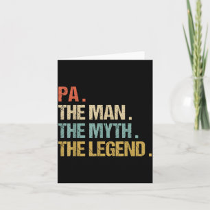 Pa Der Mann Mythos Legende Shirt Lustiger Vater Da Karte