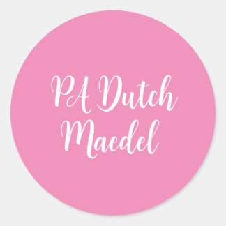 PA Dutch Maedel Runder Aufkleber
