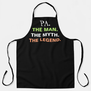 Pa Man Mythos Legend Funny Quote Mens Schürze