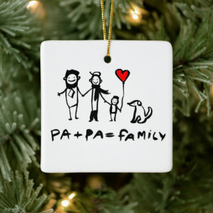 Pa + Pa = Familie Keramikornament