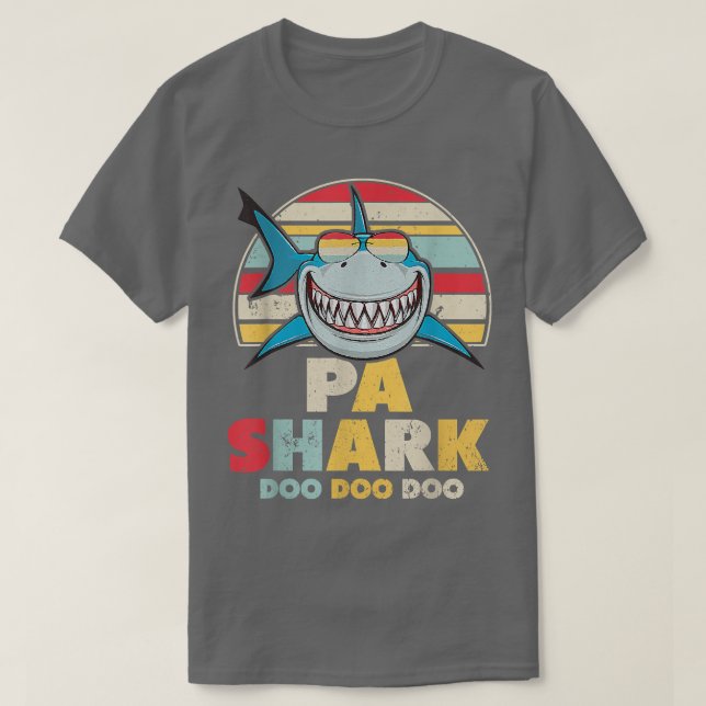 Pa Shark , Geschenk für Pa T-Shirt (Design vorne)