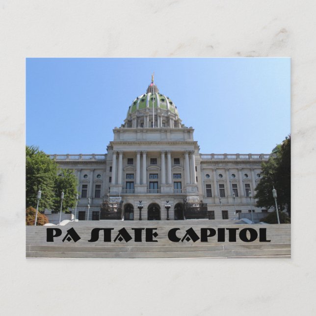 PA Staat Hauptstadt Gebäude Postkarte (Vorderseite)