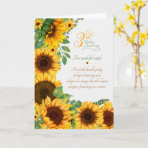 Paar 3. Hochzeitstag Sentimentale Sonnenblumen