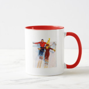 Paar-Abfahrtskilauf Tasse