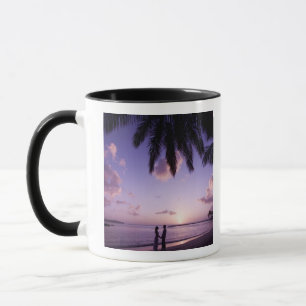 Paar am Strand, Windjammer Landing, St. Lucia Tasse