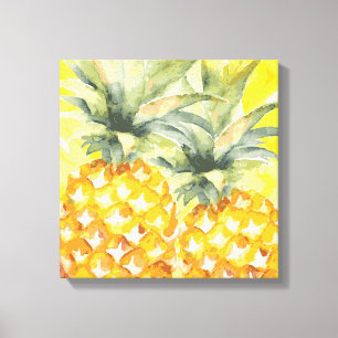 Paar Ananas   Erfrischende Früchte Leinwanddruck