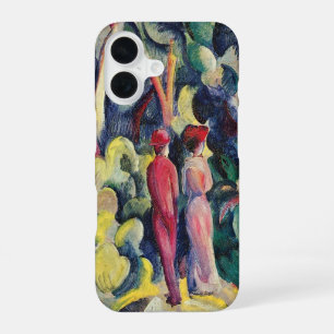 Paar auf dem Waldweg von August Macke iPhone 16 Hülle