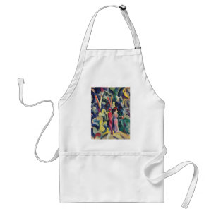 Paar auf dem Waldweg von August Macke Schürze