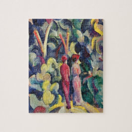 Paar auf der Forststraße von August Macke