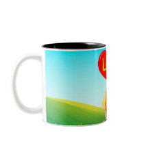 Paar auf einer Bank mit Liebe Titel