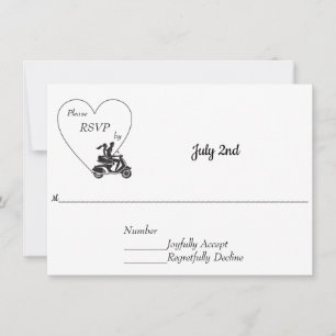 Paar auf Motorrad Hochzeit Einladung UAWG
