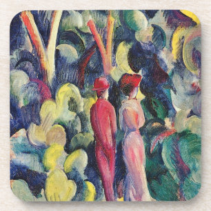 Paar auf Waldweg von August Macke Untersetzer