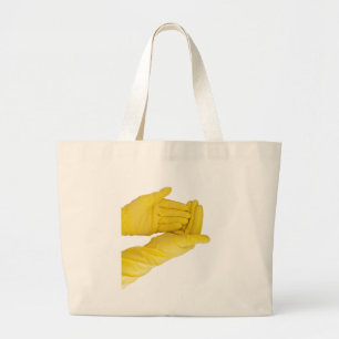 Paar aus Latex Handschuhen Jumbo Stoffbeutel
