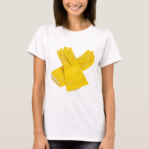 Paar aus Latex Handschuhen T-Shirt