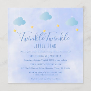 Paar Baby Dusche Twinkle Twinkle Little Star Einladung