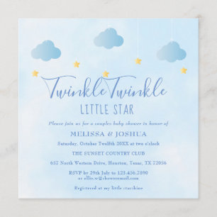 Paar-Baby-Party Twinkle Twinkle Little Star Einladung