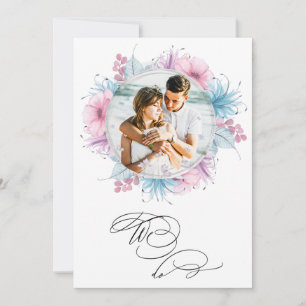 *~* Paar Blume FOTO UAWG + QR AR6 Hochzeit in Einladung