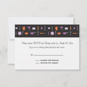 Paar-Brautbad-RSVP RSVP Karte