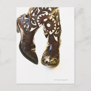 Paar Cowboyschuhe 2 Postkarte