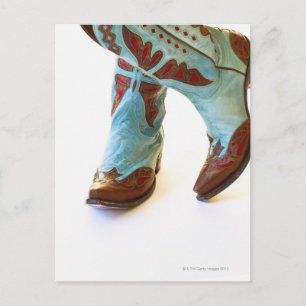 Paar Cowboyschuhe 3 Postkarte