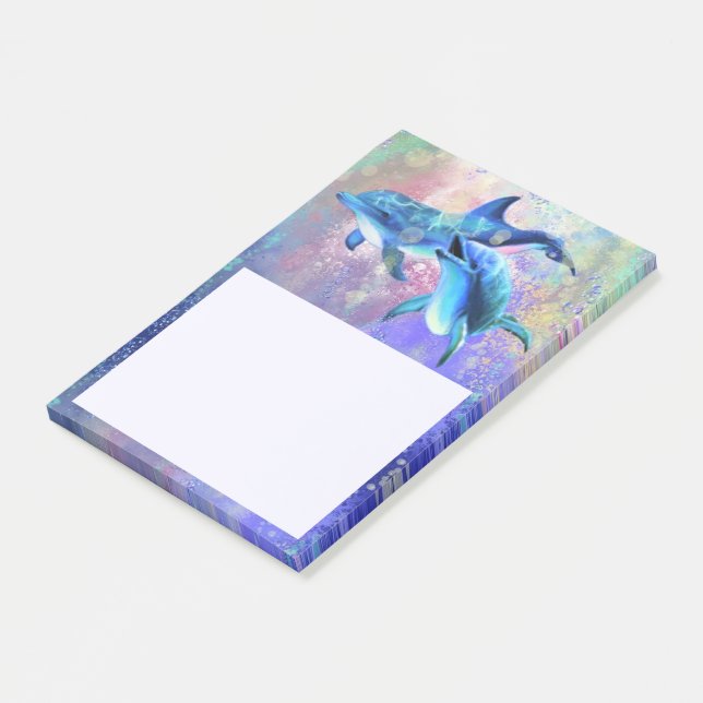 Paar Delphine Sticky Notes Post-it Klebezettel (angewinkelt)