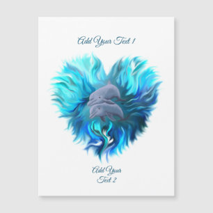 Paar der Delphinen-Magnetkarte Magnetkarte
