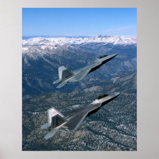 Paar der F22-Luftstreitkräfte Poster