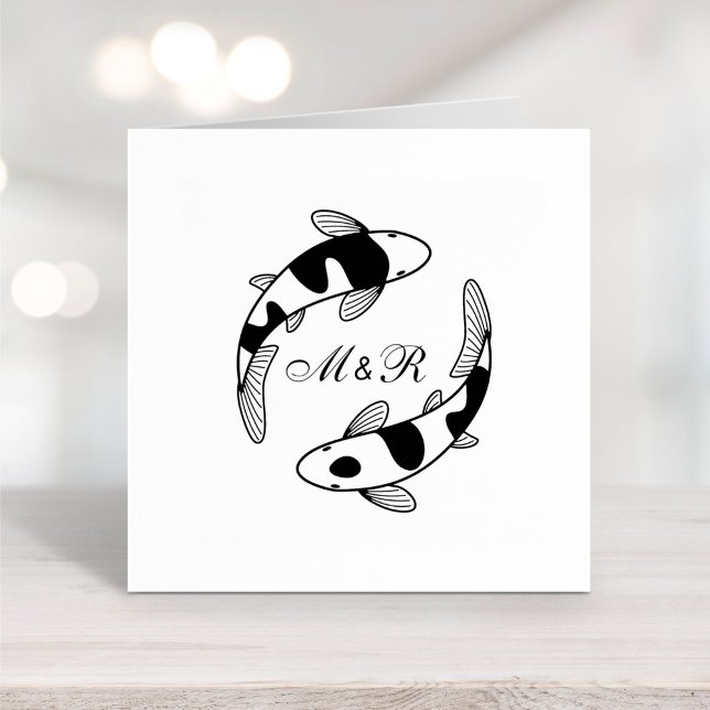 Paar der japanischen Koi-Hochzeit Permastempel (Von Creator hochgeladen)