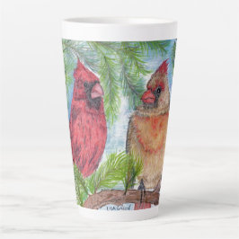 Paar der Kardinal Latte Tasse
