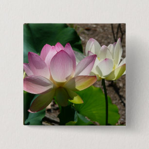 Paar der Lotus-Blume I Button