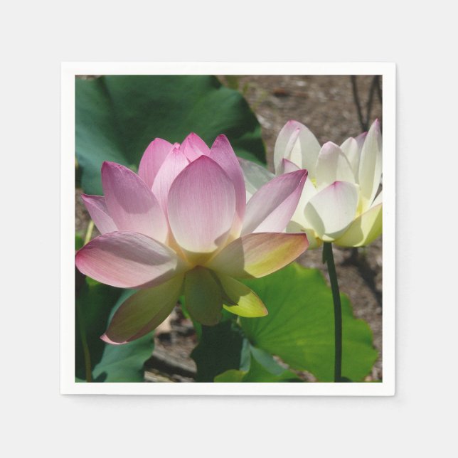 Paar der Lotus-Blume I Serviette (Vorderseite)