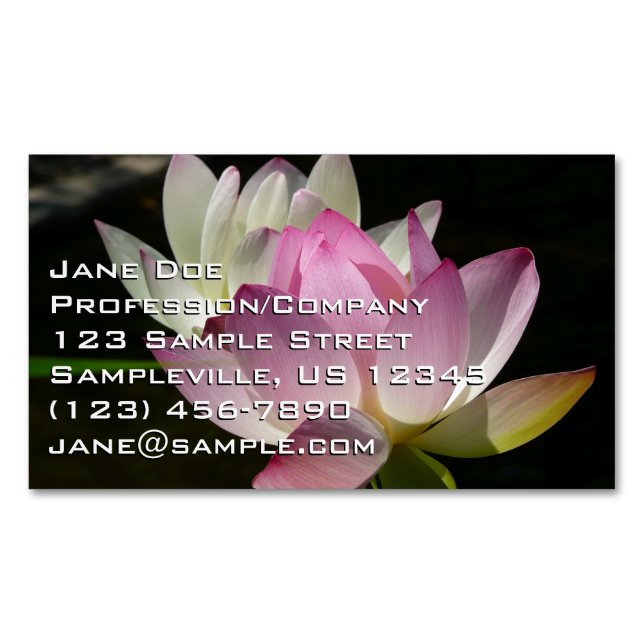 Paar der Lotus-Blume II Magnetische Visitenkarte (Vorderseite)
