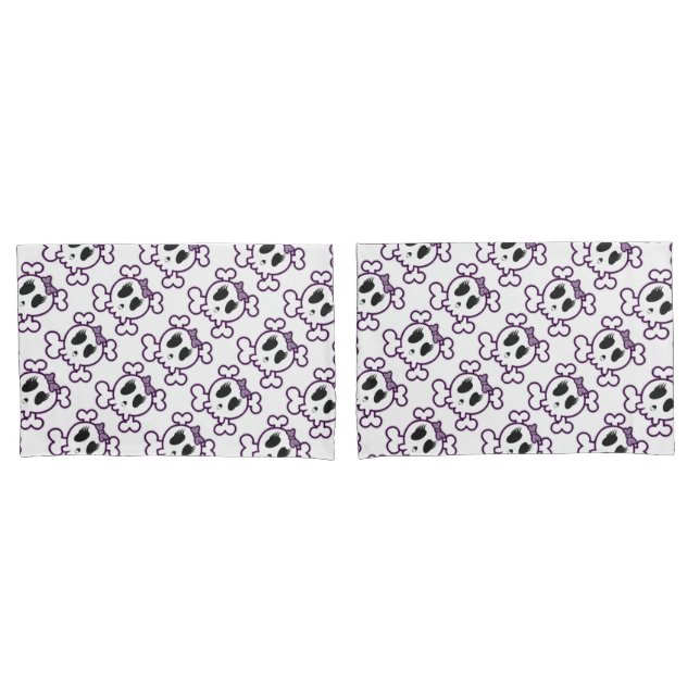 Paar der Standardgröße Pillowcases/Schädel Kissenbezug (Vorderseite-Set)