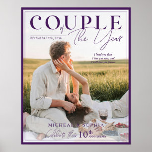 Paar des Jahres Violet Edge Foto-Cover-Poster Poster
