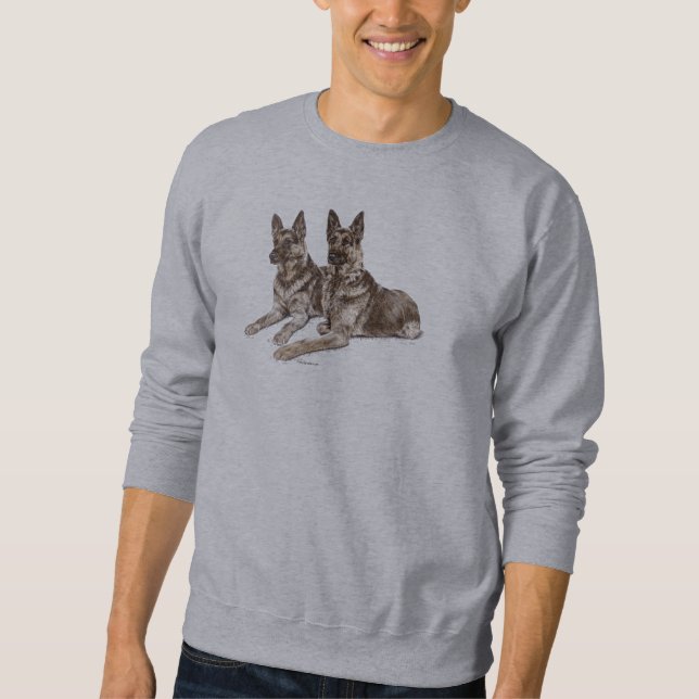 Paar deutsche Schäferhunde Sweatshirt (Vorderseite)