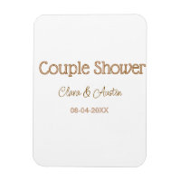 Paar Dusche Name Datum braun pink Pastell Hochzeit