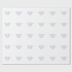 Paar Dusche Name Datum lila trendy einfach minim Geschenkpapier