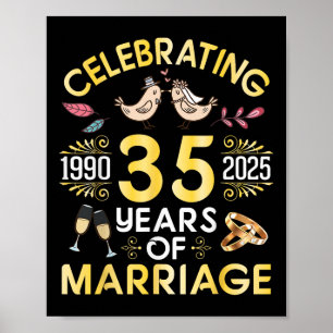 Paar feiert 35 Jahre Ehe von 1990 Poster