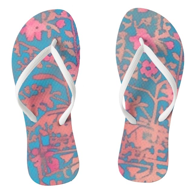 Paar Flip Flops persisches Muster  (Fußbett)