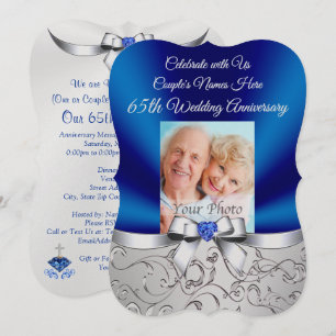 Paar Foto 65. Hochzeitstag Einladungen
