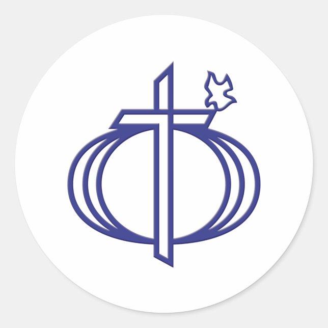 Paar für das Christus-Logo Runder Aufkleber (Vorderseite)