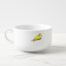 Paar gelbe Liebesvögel Soup Bowl