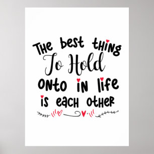 Paar Geschenke das Beste, was zu halten Poster