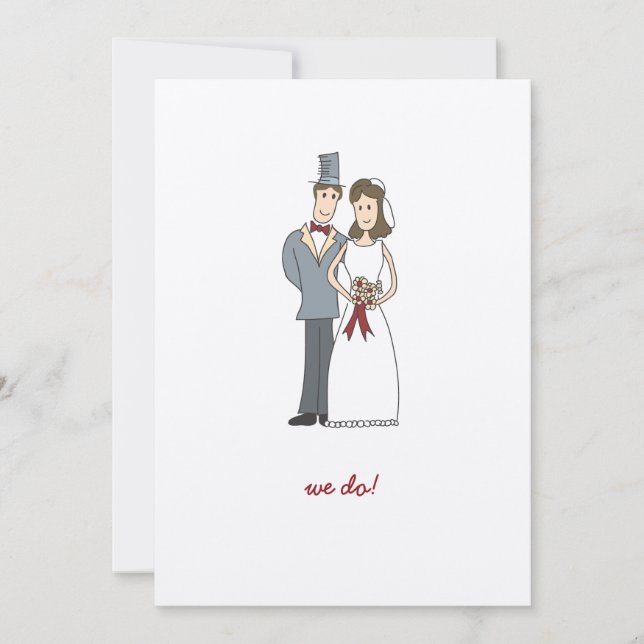 Paar-Hochzeits-Einladung Einladung (Vorderseite)