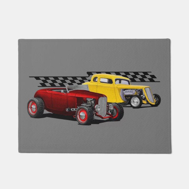 Paar Hot Rods Fußmatte (Vorderseite)