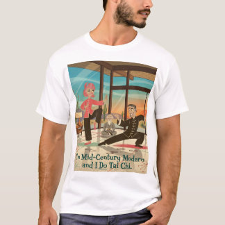 Paar im Stil der Mitte des 20. Jahrhunderts, das T T-Shirt