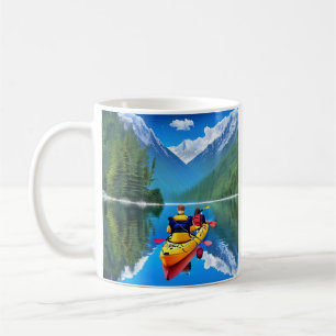 Paar in Kayak   Kayaking Themed Kaffeetasse