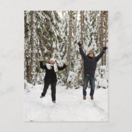 Paar in Wald Postkarte