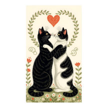 Paar Katzen in Liebe mit Blumenkohl